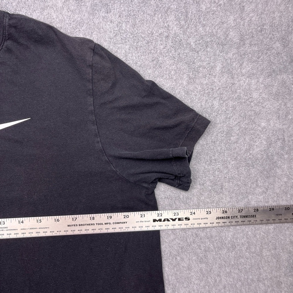 nike t-shirt black‎ crew neck short sleeve swoosh tee mens large - Picture 5 of 6